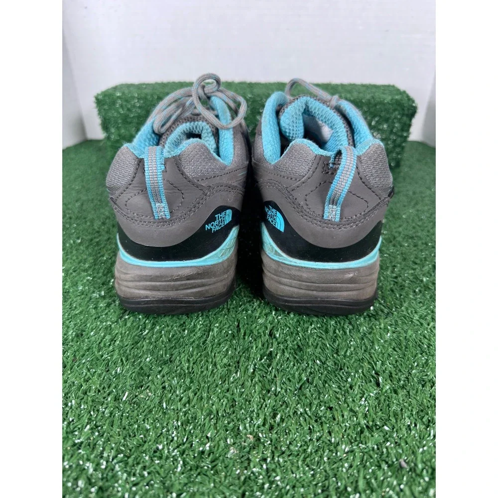 The North Face Hedgehog Gore Tex Women's Hiking Shoes Gray‎ Blue Vibram Size 9